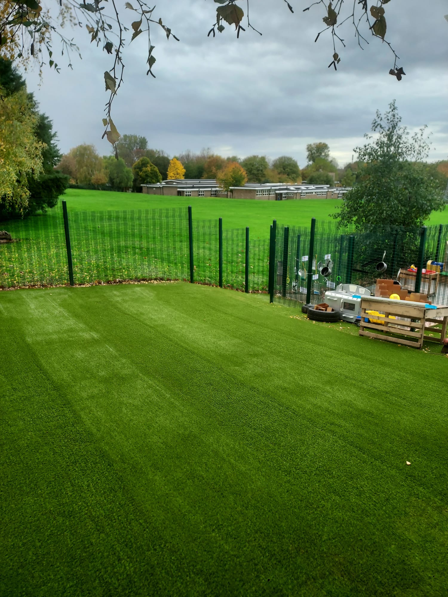 outdoor playground artificial grass