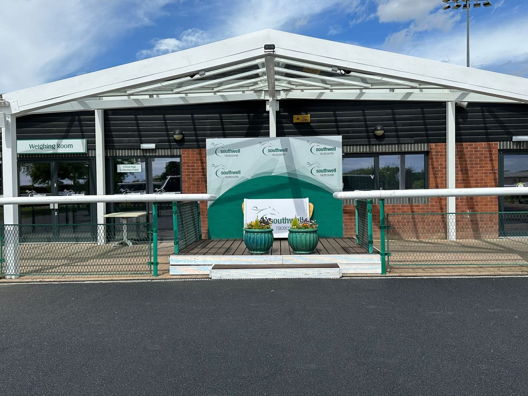 New Winner enclosure surfacing at Southwell Racecourse